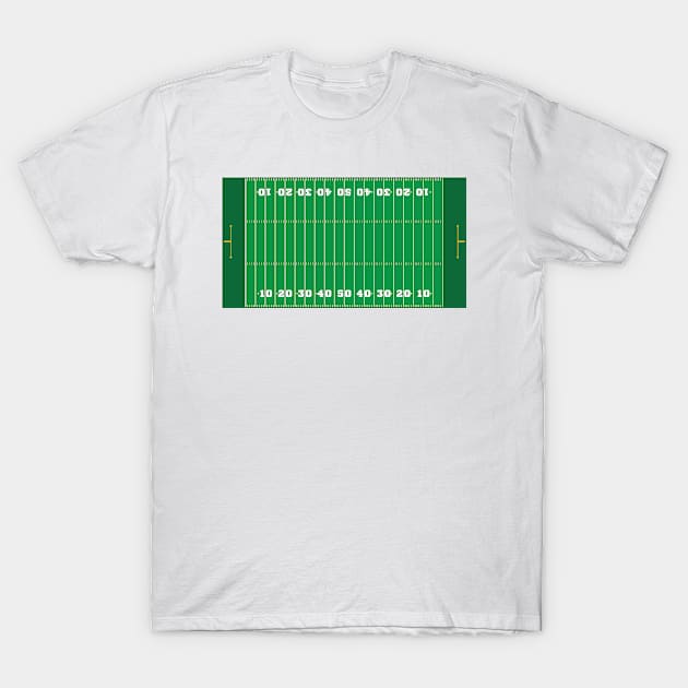 Football Field T-Shirt by College Mascot Designs